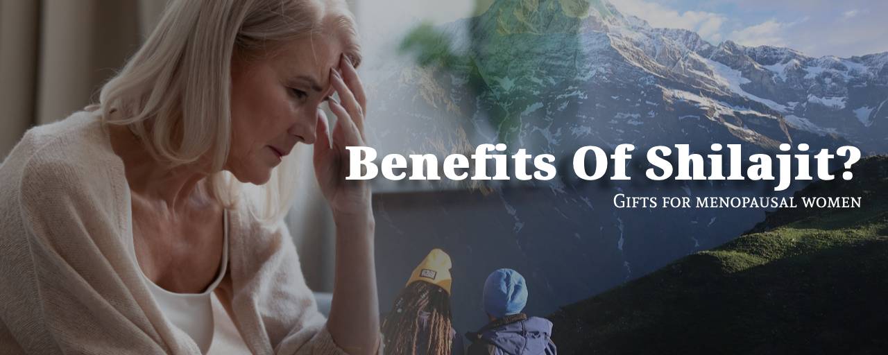 "실라짓의 효능은 무엇인가요?"의 섬네일(폐경기 여성과 고산지대를 표현하고 있다)